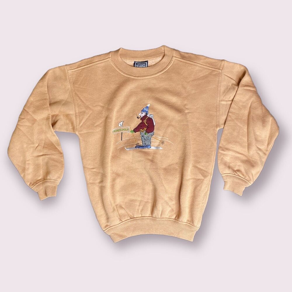 Vintage North Pole Marina Graphic Retro Sweater Size Large Made In Italy